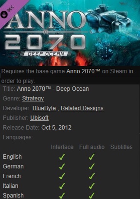 Anno 2070 Deep Ocean Steam - Click Image to Close